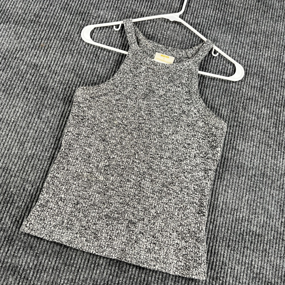 Maeve Anthropologie Tank Top Womens Medium Black White Sleeveless Knit Casual